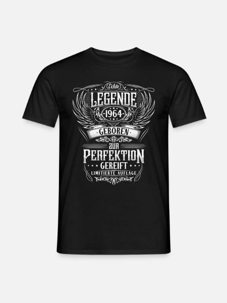 1964 Jahrgang geboren Legenden Geburtstag Geschenk - Männer T-Shirt - Schwarz