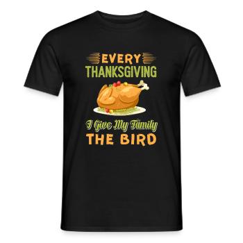 Happy ThanksGiving Family - thanks giving - Männer T-Shirt - Schwarz - Vorne - AI Model Male 178 light (178cm)