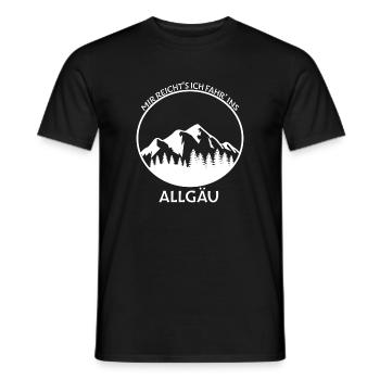Allgäu Holiday Hiking Mountains Saying - Men's T-Shirt - black - Front - AI Model Male 178 light (178cm)