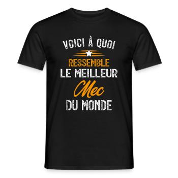Voici à quoi Ressemble le Meilleur Mec Cadeau - T-shirt homme - noir - Devant - AI Model Male 178 light (178cm)