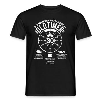 SCHONEND BEHANDELN 30. GEBURTSTAG 1993 OLDTIMER - Männer T-Shirt - Schwarz - Vorne - AI Model Male 178 light (178cm)