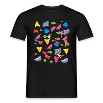 Escalade de bloc Escalade de bloc Bloc - T-shirt homme - noir - Devant - AI Model Male 178 light (178cm)