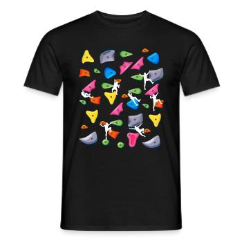 Escalade - Bloc Bloc - T-shirt homme - noir - Devant - AI Model Male 178 light (178cm)
