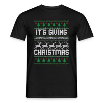 Es ist das Schenken von Weihnachten - Männer T-Shirt - Schwarz - Vorne - AI Model Male 178 light (178cm)