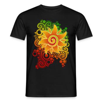 SUNSHINE REGGAE - Männer T-Shirt - Schwarz - Vorne - AI Model Male 178 light (178cm)