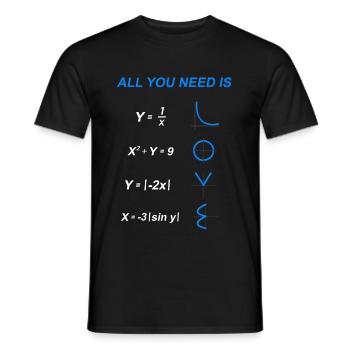 Mathe Love motif design mariage des enseignants cadeau - T-shirt homme - noir - Devant - AI Model Male 178 light (178cm)