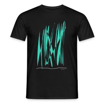 Couleur de la ligne - T-shirt homme - noir - Devant - AI Model Male 178 light (178cm)