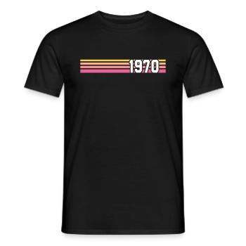 Retro 1970 Vintage 1970 - Männer T-Shirt - Schwarz - Vorne - AI Model Male 178 light (178cm)