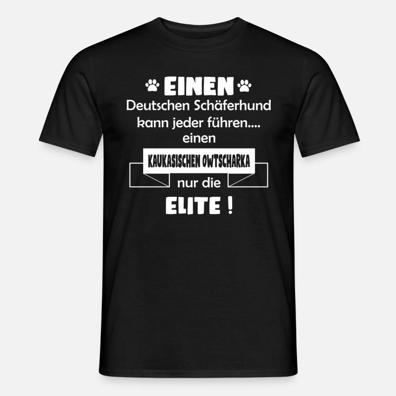Kaukasischer Owtscharka Tshirt - Kaukasischer - Männer T-Shirt - Schwarz