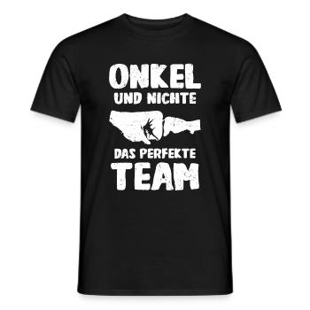 Onkel & Nichte das perfekte Team - Männer T-Shirt - Schwarz - Vorne - AI Model Male 178 light (178cm)