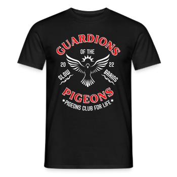 Guardian of the Pigeons T Shirt Design - Men's T-Shirt - black - Front - AI Model Male 178 light (178cm)