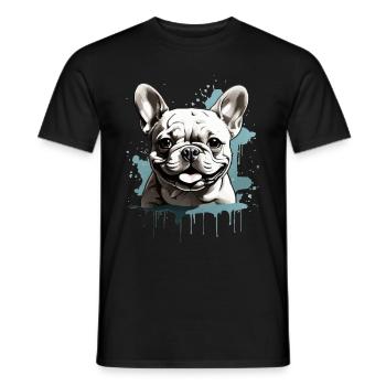 BOULEDOGUE FRANÇAIS - T-shirt homme - noir - Devant - AI Model Male 178 light (178cm)