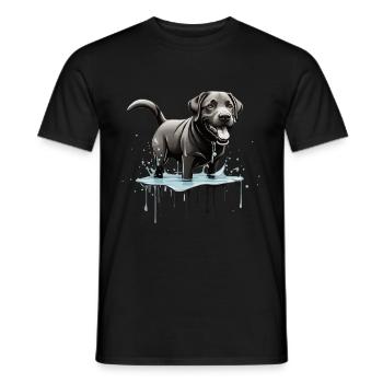 MIGNON LABRADOR NOIR - T-shirt homme - noir - Devant - AI Model Male 178 light (178cm)