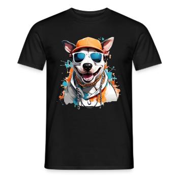 SUMMER COOL BULL TERRIER - Men's T-Shirt - black - Front - AI Model Male 178 light (178cm)