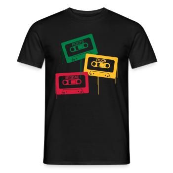 Roots, Rock, Reggae - Männer T-Shirt - Schwarz - Vorne - AI Model Male 178 light (178cm)