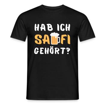 Hab Ich Saufi Gehört ? - Männer T-Shirt - Schwarz - Vorne - AI Model Male 178 light (178cm)