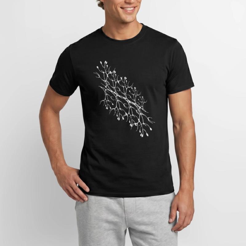 branches, branches, patterns, abstract, white, filigree, Men's T-Shirt