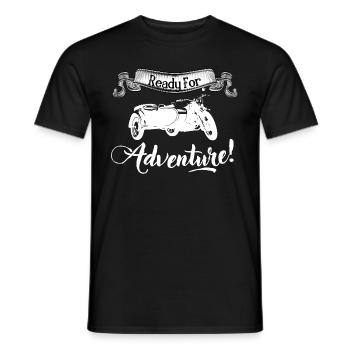 Ready For Adventure Motorcycle Carriage ural Tricycle - Men's T-Shirt - black - Front - AI Model Male 178 light (178cm)