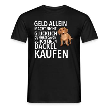 Dackel Glücklich - Dackel - Männer T-Shirt - Schwarz - Vorne - AI Model Male 178 light (178cm)