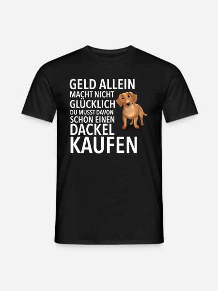 Dackel Glücklich - Dackel - Männer T-Shirt - Schwarz