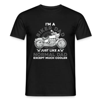 Ich bin ein Biker Dad Motorradfahrer - Männer T-Shirt - Schwarz - Vorne - AI Model Male 178 light (178cm)