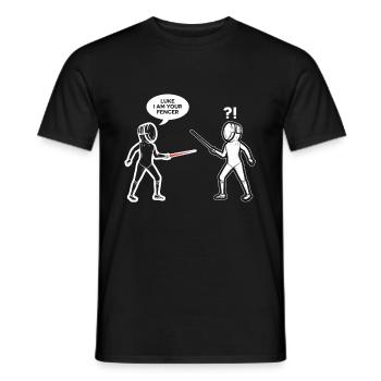 Luke Je suis ton escrimeur Drôle d’escrime - T-shirt homme - noir - Devant - AI Model Male 178 light (178cm)