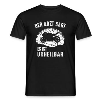 Motorrad Leidenschaft Arzt sagt es ist unheilbar - Männer T-Shirt - Schwarz - Vorne - AI Model Male 178 light (178cm)