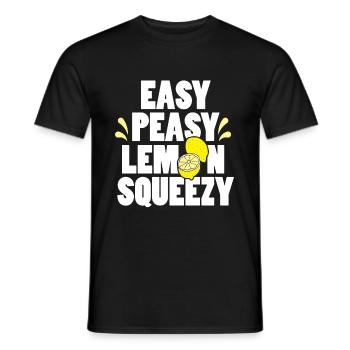 Easy Peasy Lemon Squeezy Fun Summertime Lemonade - T-shirt homme - noir - Devant - AI Model Male 178 light (178cm)