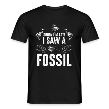 Collectionneur de fossiles - Archéologue Fossile - T-shirt homme - noir - Devant - AI Model Male 178 light (178cm)