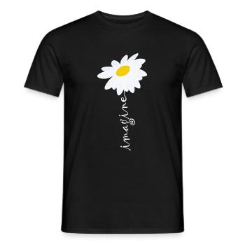 Imagine Daisy Flower - Männer T-Shirt - Schwarz - Vorne - AI Model Male 178 light (178cm)