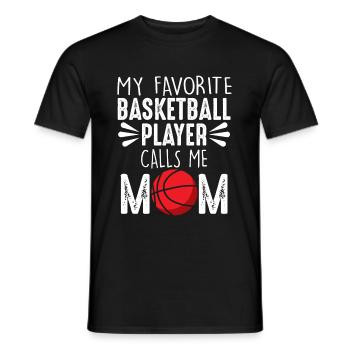 Mein Lieblingsspieler nennt mich Basketball Mama - Männer T-Shirt - Schwarz - Vorne - AI Model Male 178 light (178cm)
