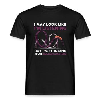 Roller Coaster - Theme Park Design - Men's T-Shirt - black - Front - AI Model Male 178 light (178cm)