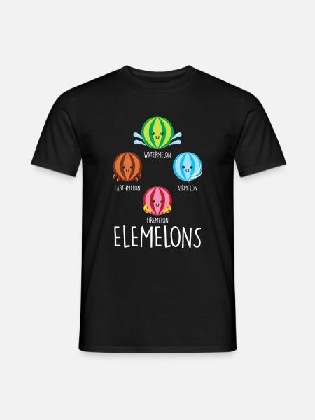 Élément pastèon Chimie Eau Terre Feu Air - T-shirt homme - noir