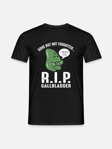 La vésicule biliaire a disparu, mais n’oublie pas. - T-shirt homme - noir