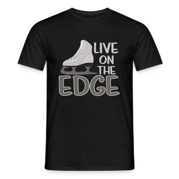 Figure Skating Figure Skaters - Men's T-Shirt - black - Front - AI Model Male 178 light (178cm)