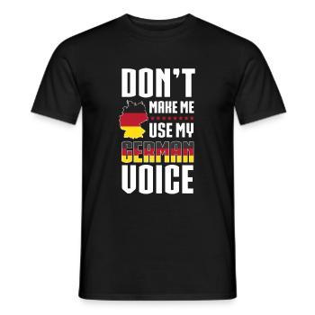 German Voice Germany - Men's T-Shirt - black - Front - AI Model Male 178 light (178cm)