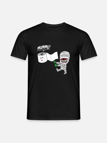 Papier hygiénique Momie Halloween Humour - T-shirt homme - noir