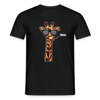 Funny Giraffe Mood Happy Safari - Men's T-Shirt - black - Front - AI Model Male 178 light (178cm)
