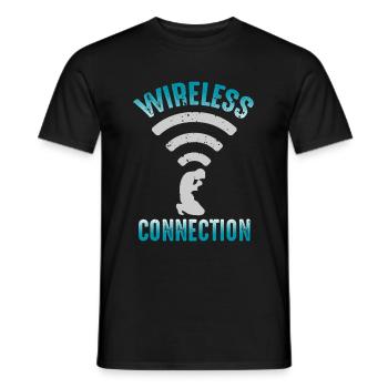 Verbindung Gebet Christlich Glaube Gott Humor - Männer T-Shirt - Schwarz - Vorne - AI Model Male 178 light (178cm)