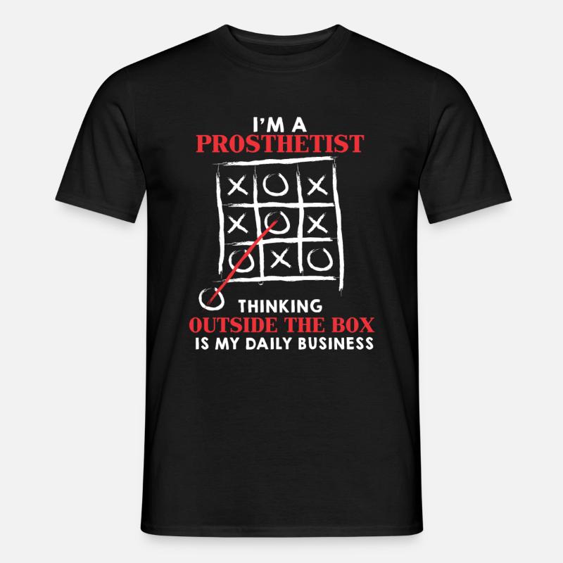 Orthopädietechniker denken über den Tellerrand hin - Männer T-Shirt - Schwarz