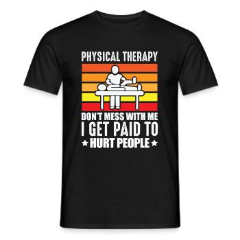 Physiotherapie PT Physio Massage Assistent - Männer T-Shirt - Schwarz - Vorne - AI Model Male 178 light (178cm)