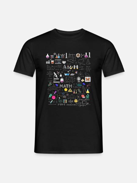 Science physique mathématique chimie biologie - T-shirt homme - noir
