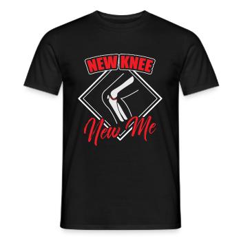 Operation Erholung Knie OP Wohlbefinden Geschenk - Männer T-Shirt - Schwarz - Vorne - AI Model Male 178 light (178cm)