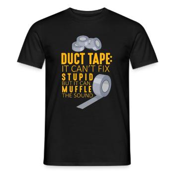 Masquer l'adhésif artisan de sarcasme disant - T-shirt homme - noir - Devant - AI Model Male 178 light (178cm)