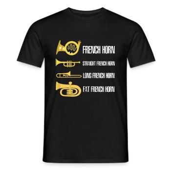Types de musiciens de trompette en laiton - T-shirt homme - noir - Devant - AI Model Male 178 light (178cm)
