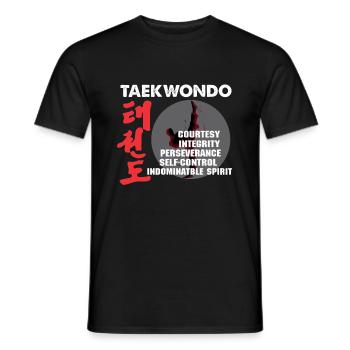 Taekwondo teach martial arts Tae kwon do do - Men's T-Shirt - black - Front - AI Model Male 178 light (178cm)