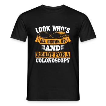 Darmspiegelung Darmoperation Operation Humor - Männer T-Shirt - Schwarz - Vorne - AI Model Male 178 light (178cm)
