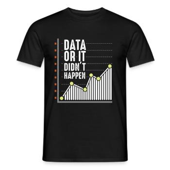 Daten Nerd Analytiker Statistiker Wissenschaftleri - Männer T-Shirt - Schwarz - Vorne - AI Model Male 178 light (178cm)
