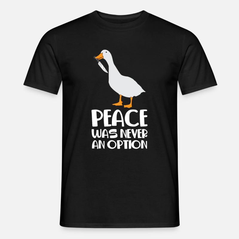 Internet Meme Gans Frienden war nie eine Option - Männer T-Shirt - Schwarz
