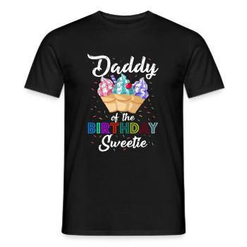 Anniversaire de papa Glace sucrée Princesse Père - T-shirt homme - noir - Devant - AI Model Male 178 light (178cm)